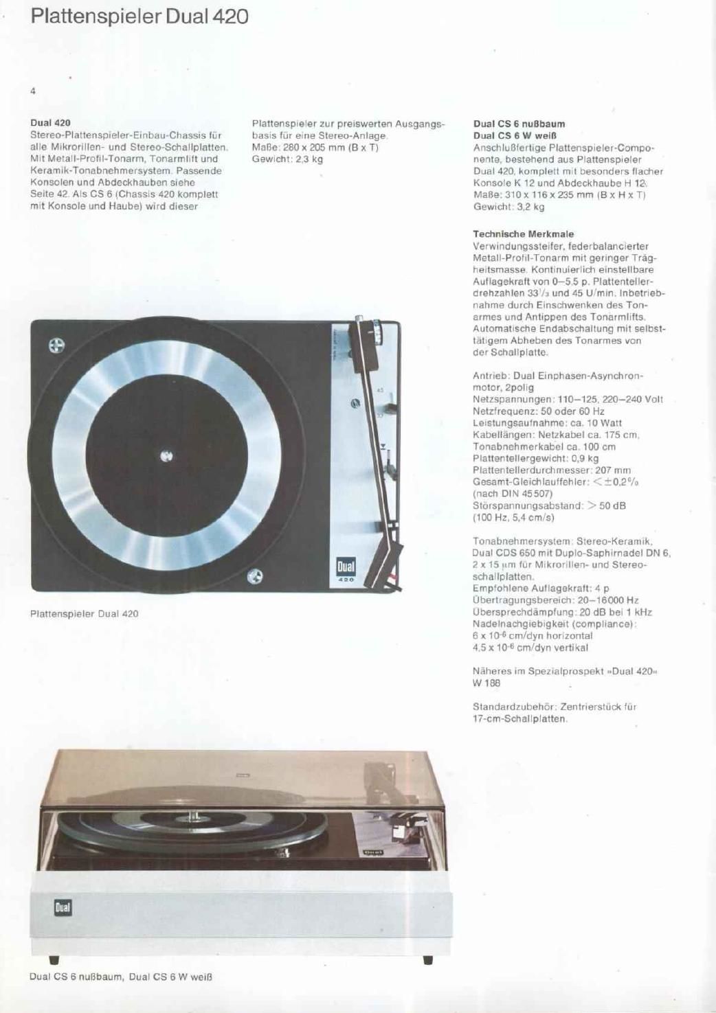 Dual 1972 Catalog