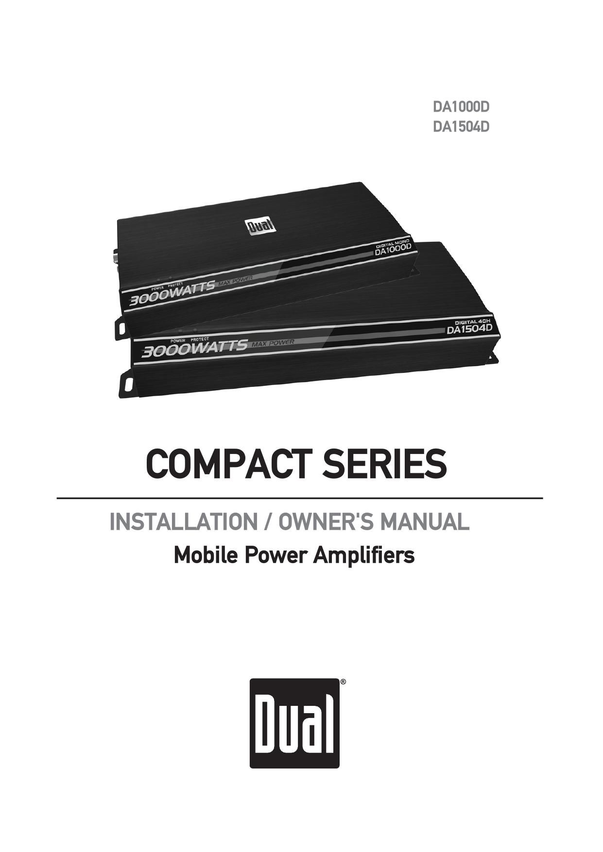 Dual DA 1000D Owners Manual