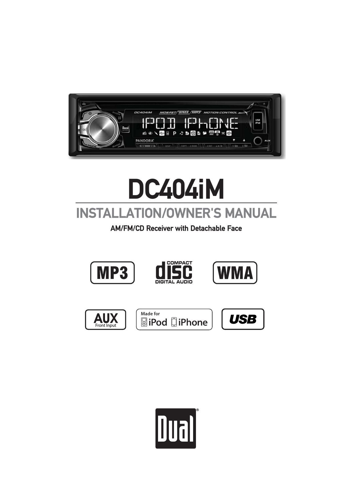 Dual DC 404IM Owners Manual