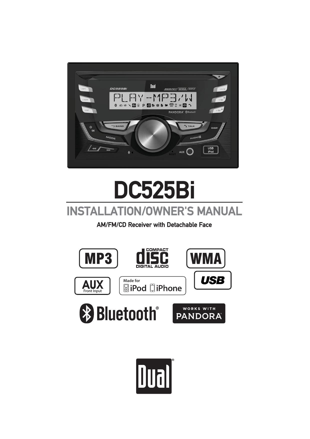 Dual DC 525BI Owners Manual