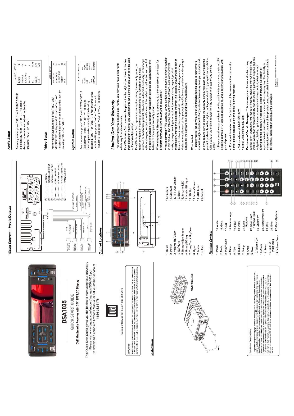 Dual DSA 1035 Owners Manual