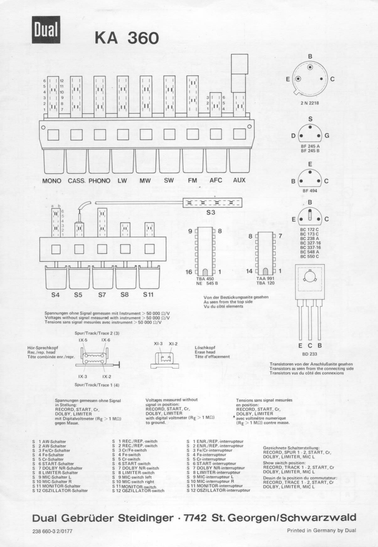 Dual KA 360 Schematic