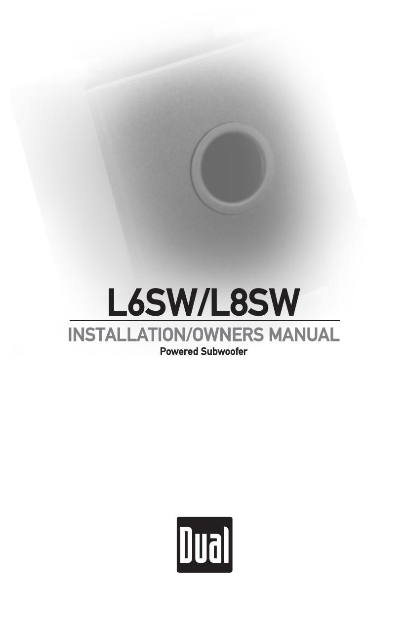 Dual L 8SW Owners Manual