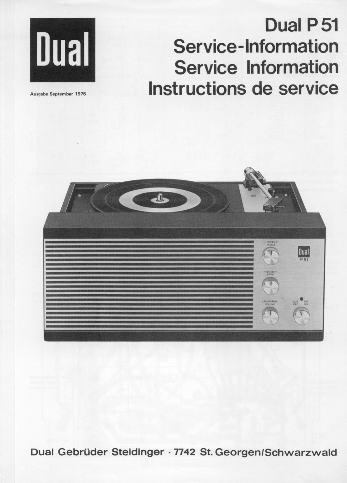 Dual P 51 Service Manual