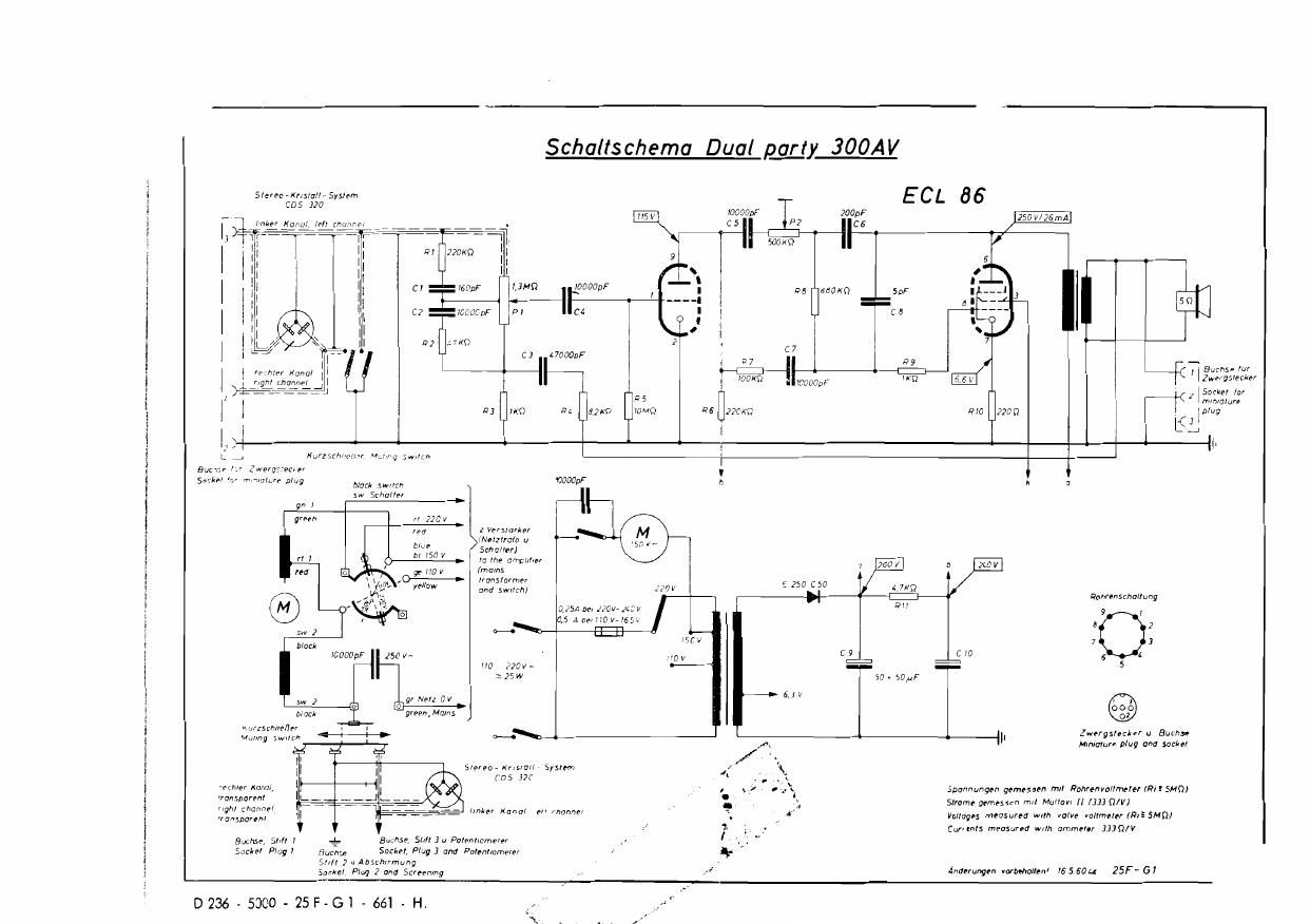 Dual PARTY 300 AV Schematic