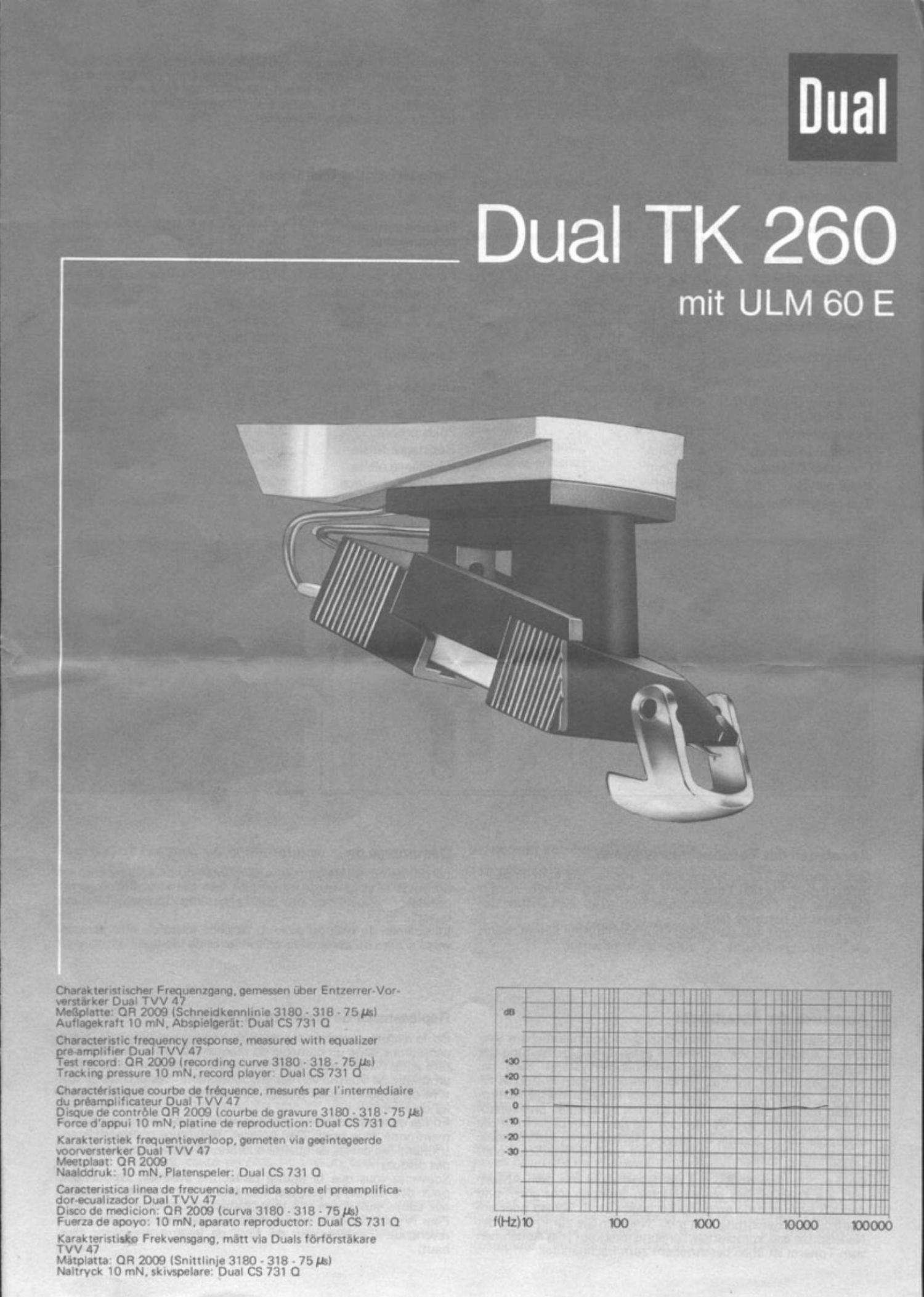 Dual TK 260 Owners Manual