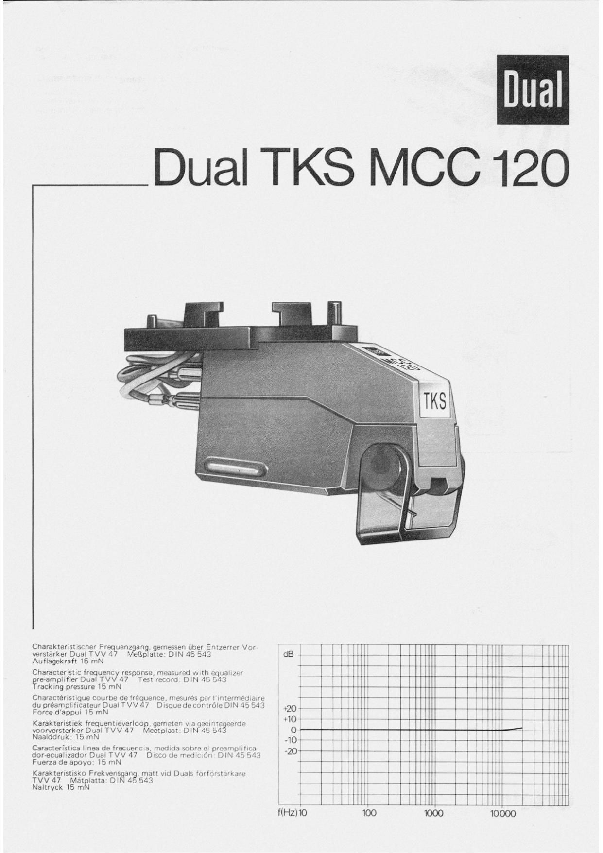 Dual TKS MCC 120 Owners Manual