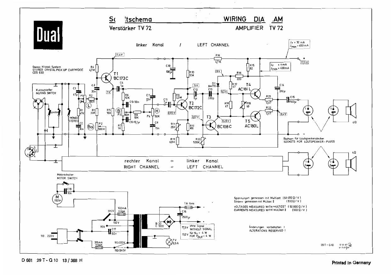 Dual TV 72 Schematic