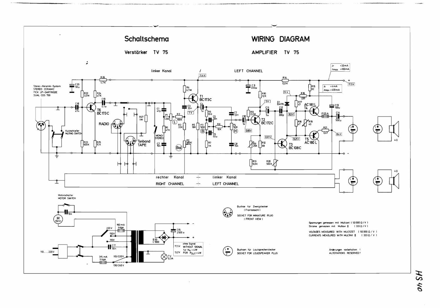 Dual TV 75 Schematic