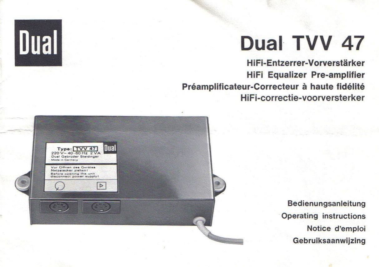 Dual Service Manual für TVV 47 deutsch  Copy 