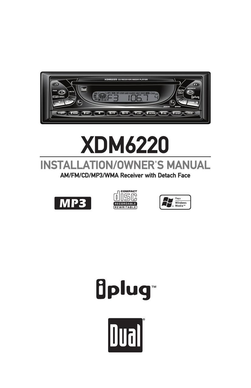 Dual XDM 6220 Owners Manual