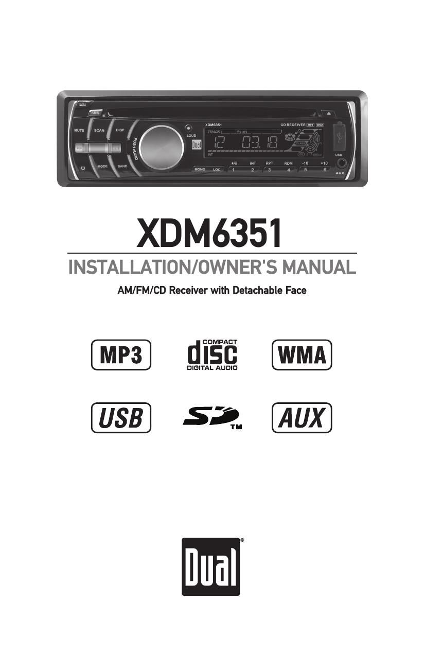 Dual XDM 6351 Owners Manual