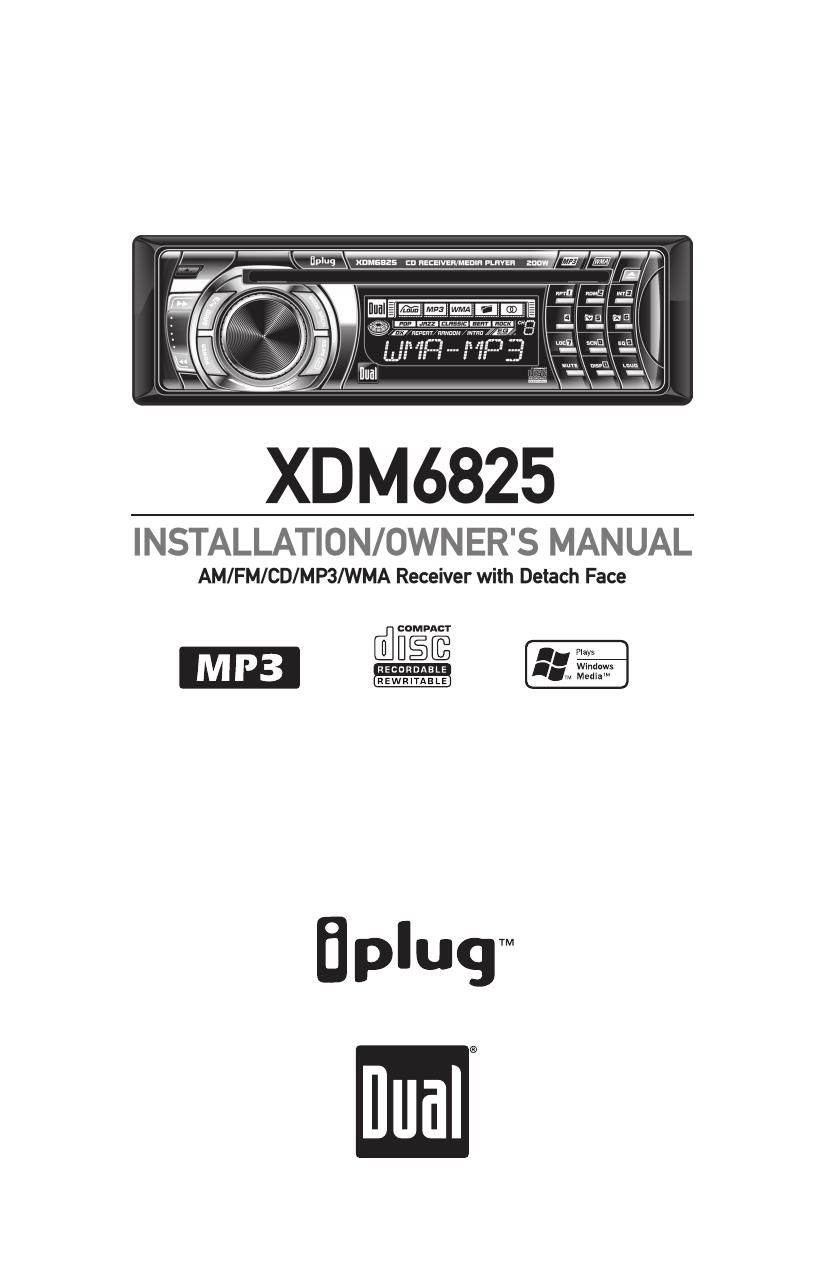 Dual XDM 6825 Owners Manual