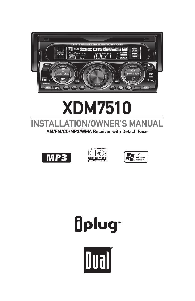 Dual XDM 7510 Owners Manual