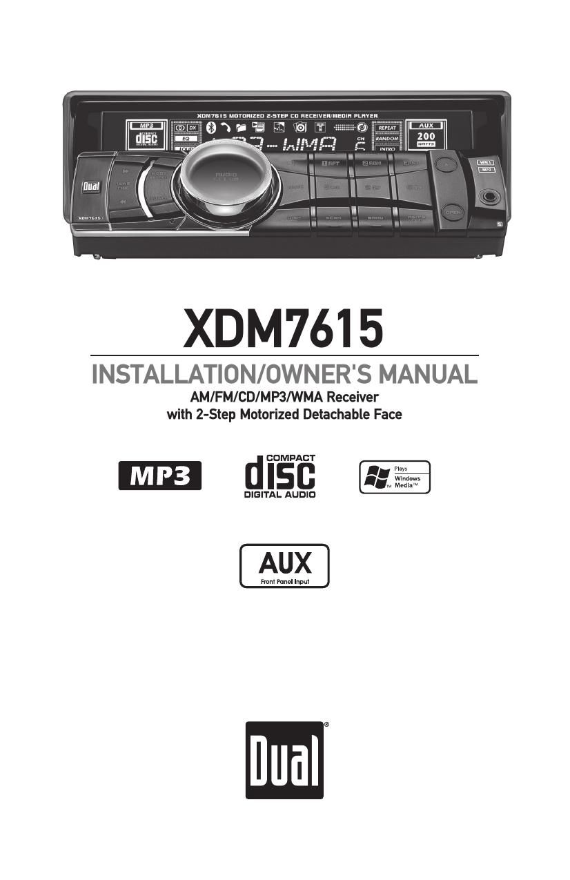 Dual XDM 7615 Owners Manual