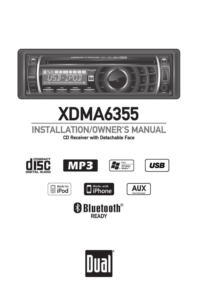 Dual XDMA 6355 Owners Manual