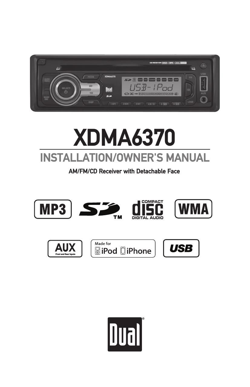 Dual XDMA 6370 Owners Manual