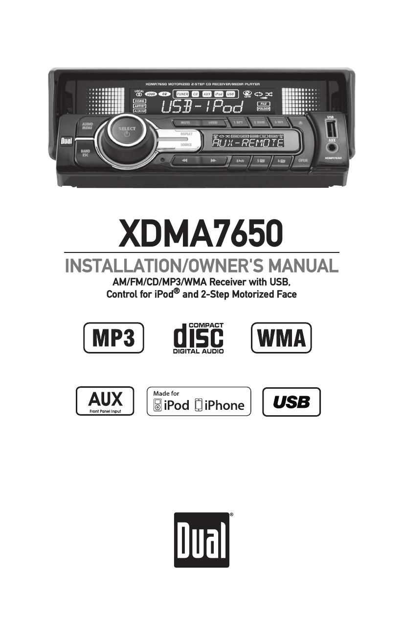 Dual XDMA 7650 Owners Manual