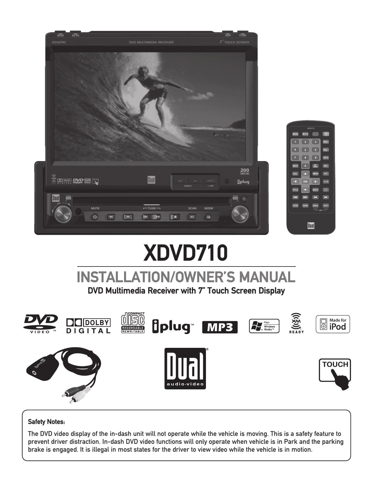 Dual XDVD 710 Owners Manual
