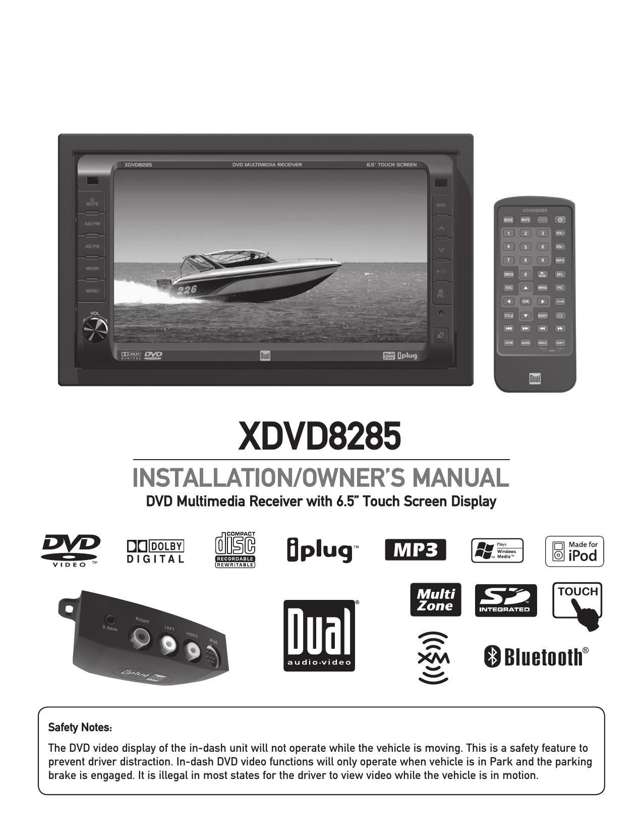Dual XDVD 8285 Owners Manual