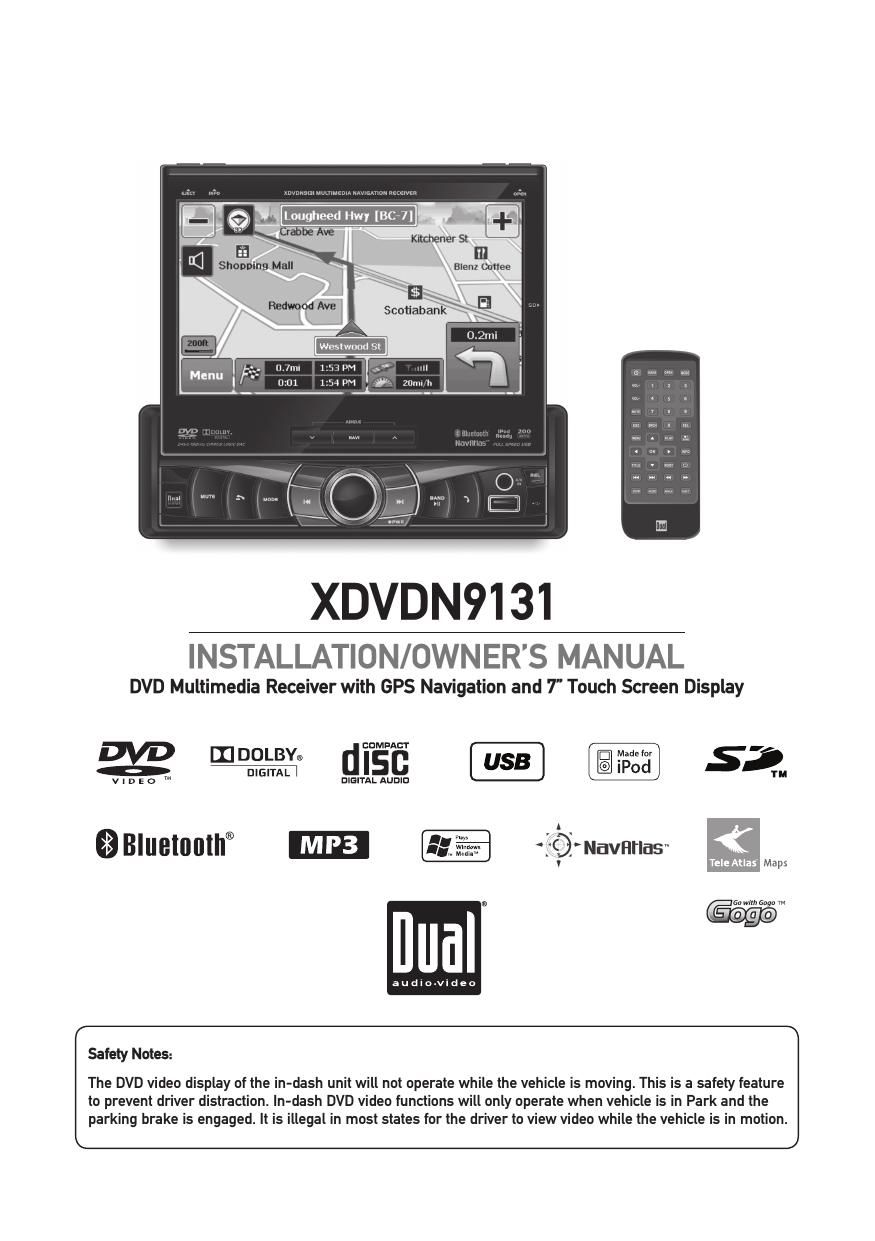 Dual XDVDN 9131 Owners Manual