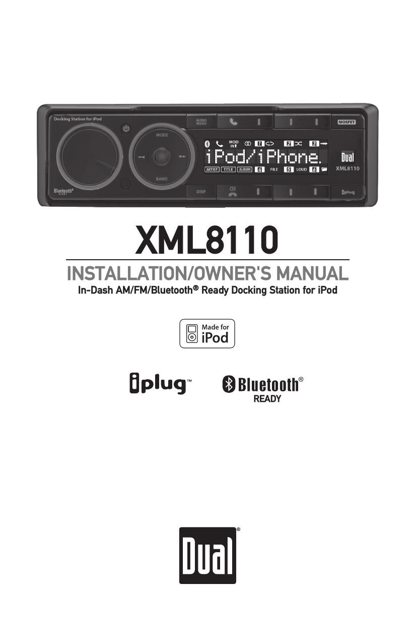 Dual XML 8110 Owners Manual