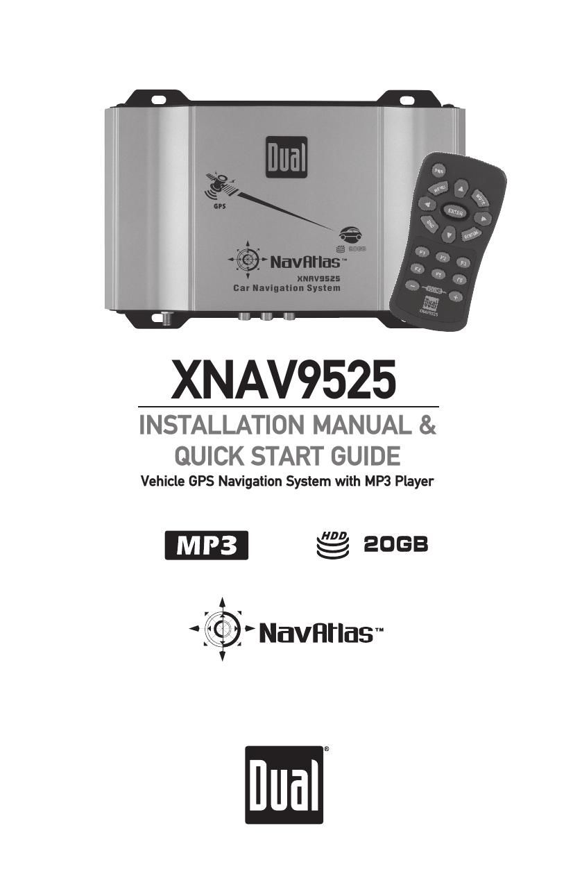 Dual XNAV 9525 Owners Manual