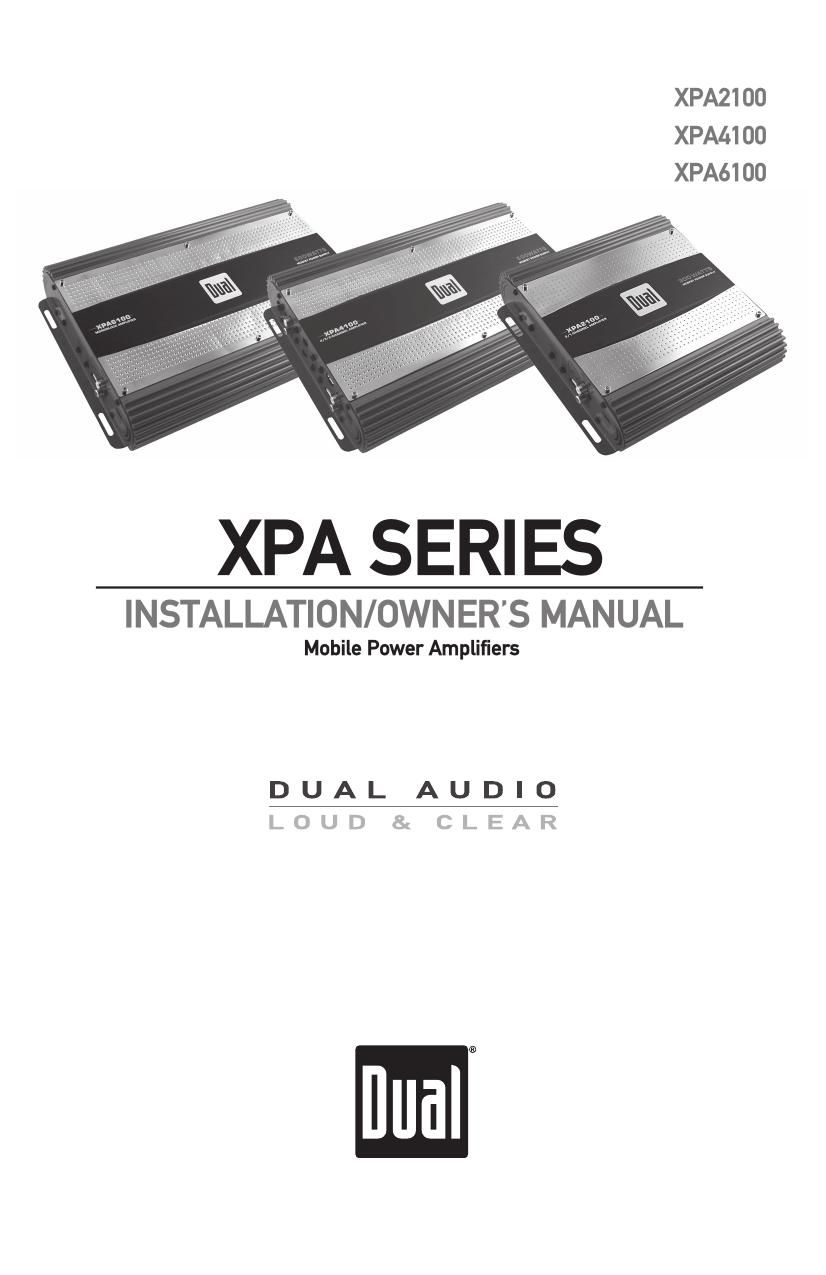 Dual XPA 4100 Owners Manual