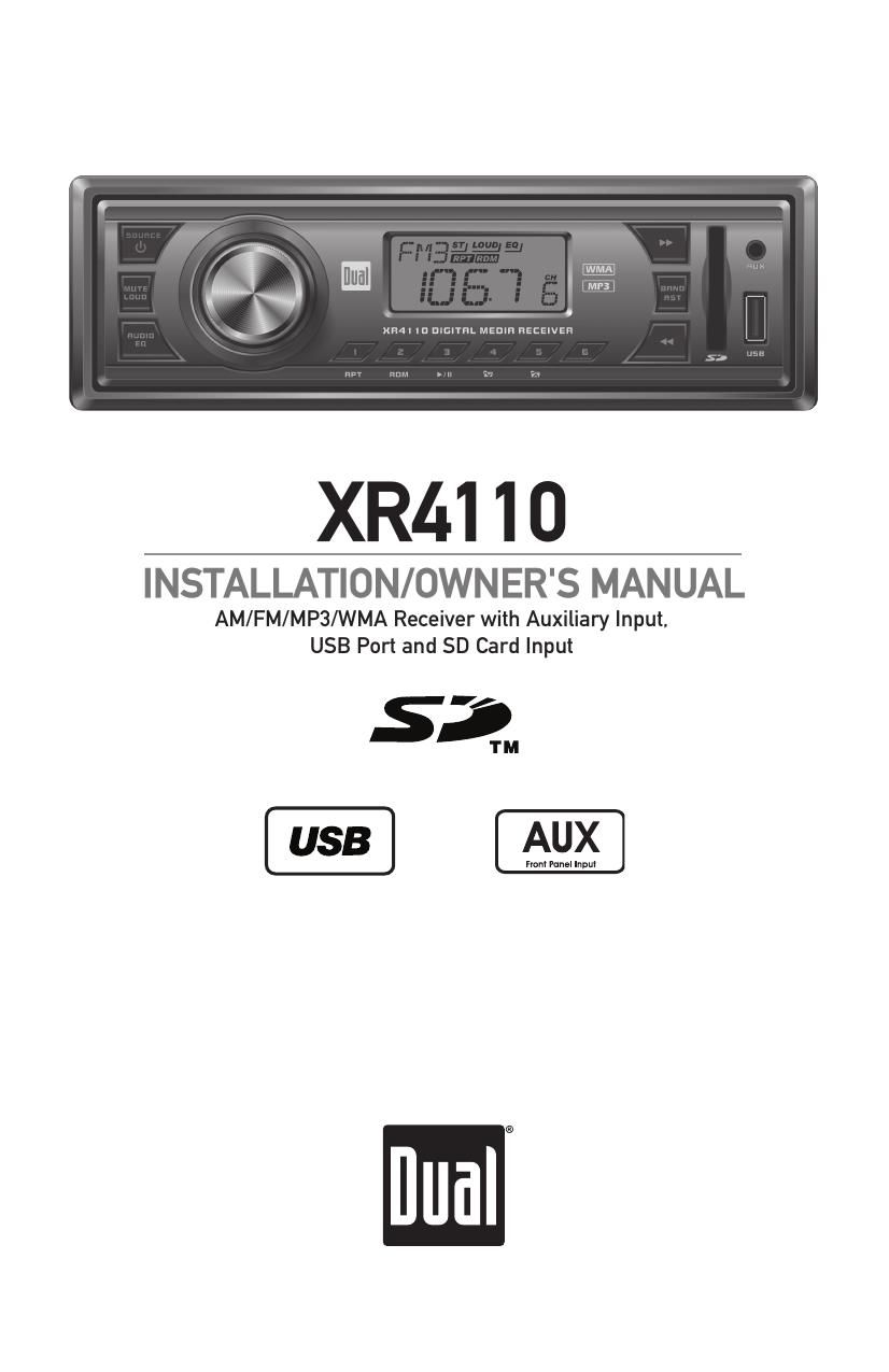Dual XR 4110 Owners Manual