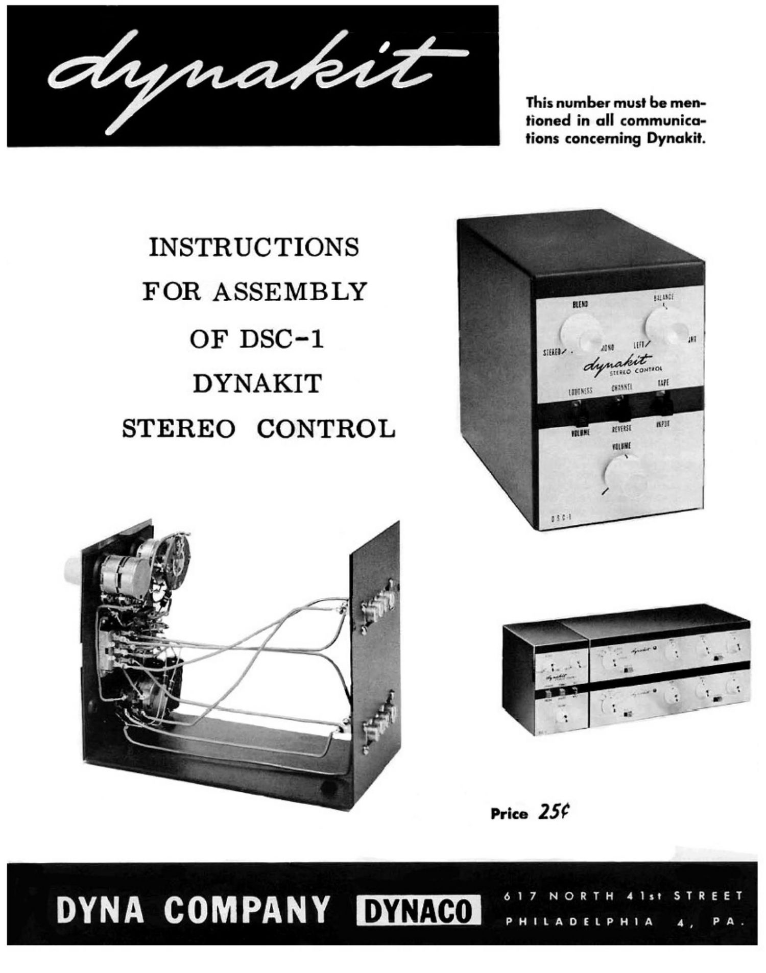 Dynaco Dynakit DSC 1 Owners Manual