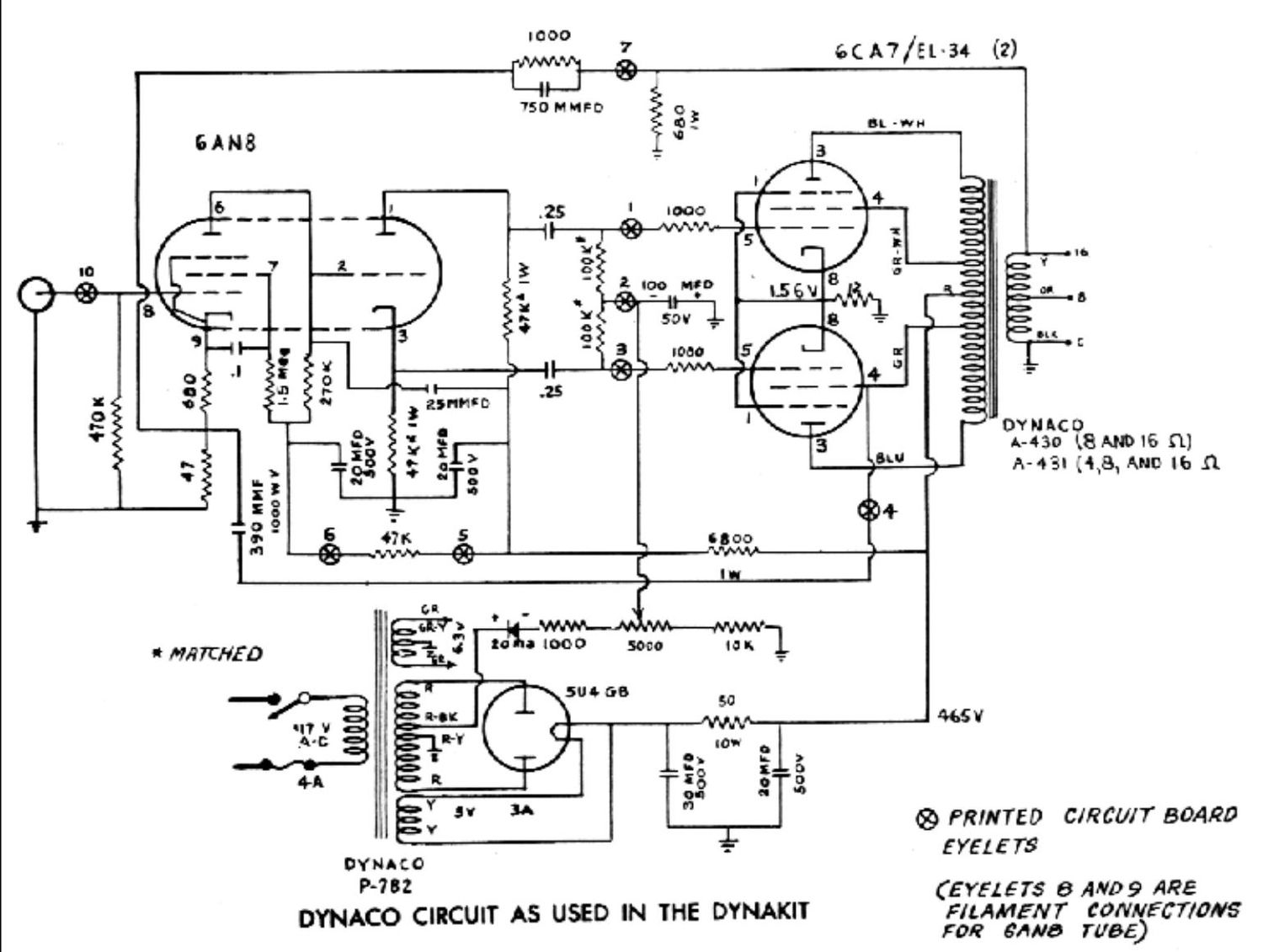 Dynaco Dynakit Mk2 Schematic