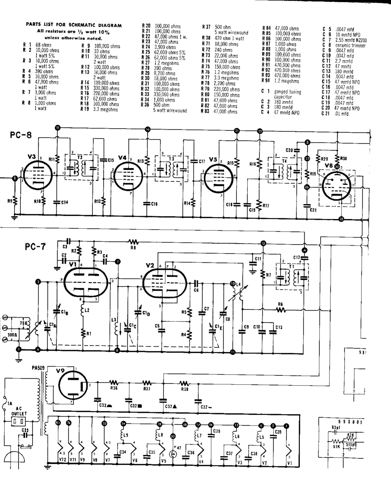 Dynaco FM3 Tuner Amplifier Schematic