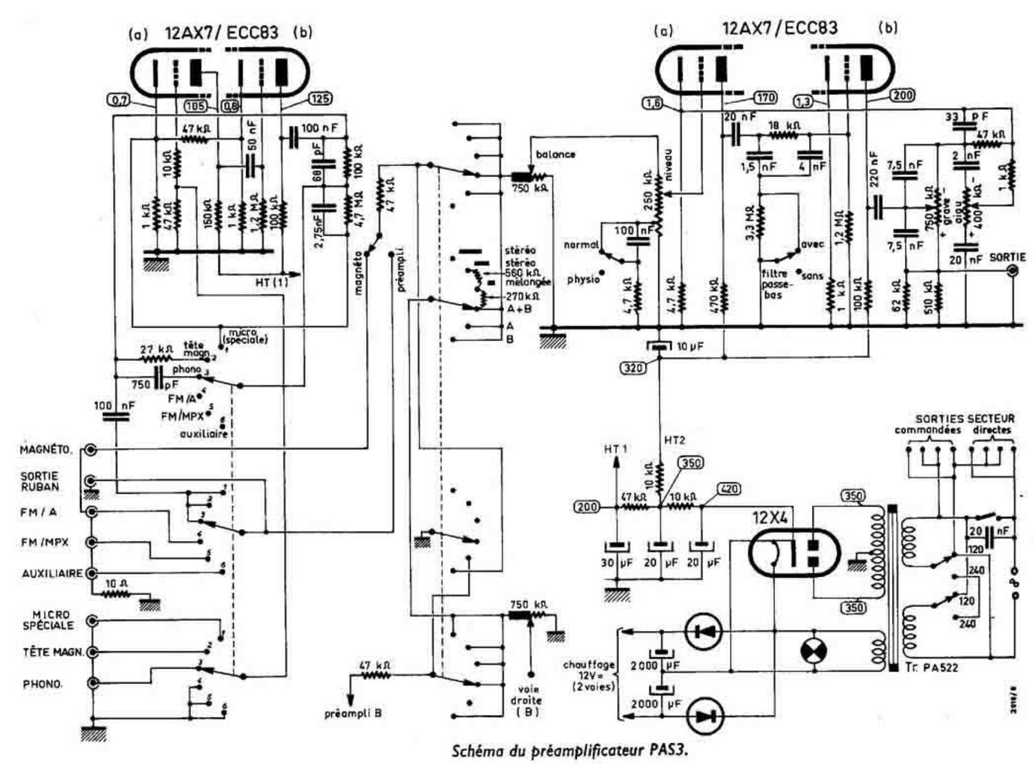 Dynaco PAS 3 Schematic