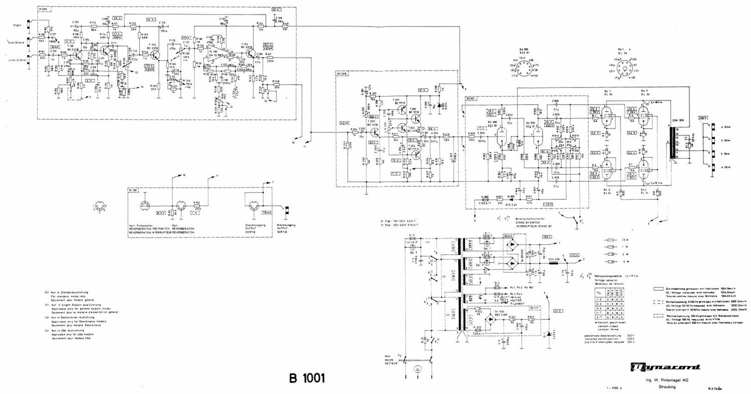 Dynacord B1001 pwr sch