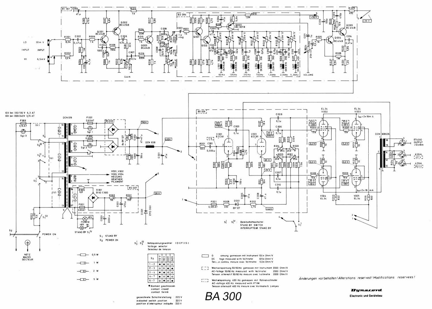 Dynacord BA300 pwr sch