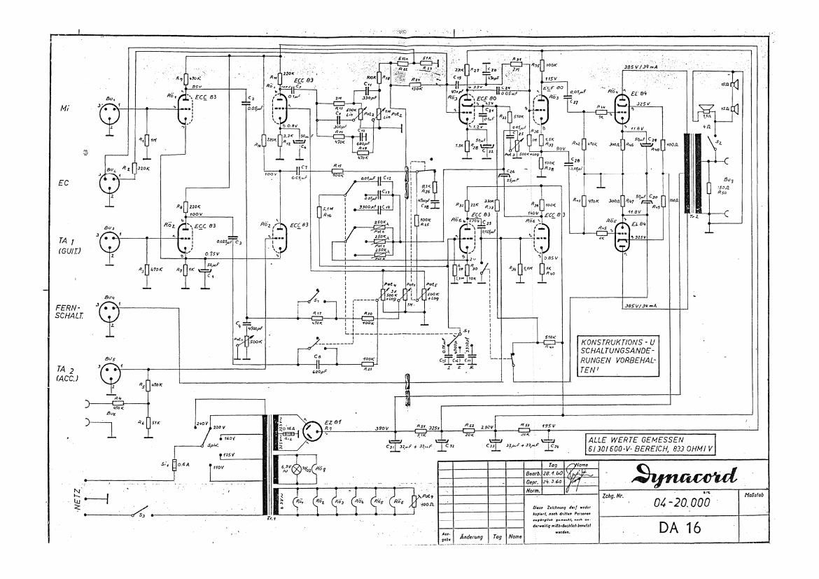 Dynacord DA16 pwr sch