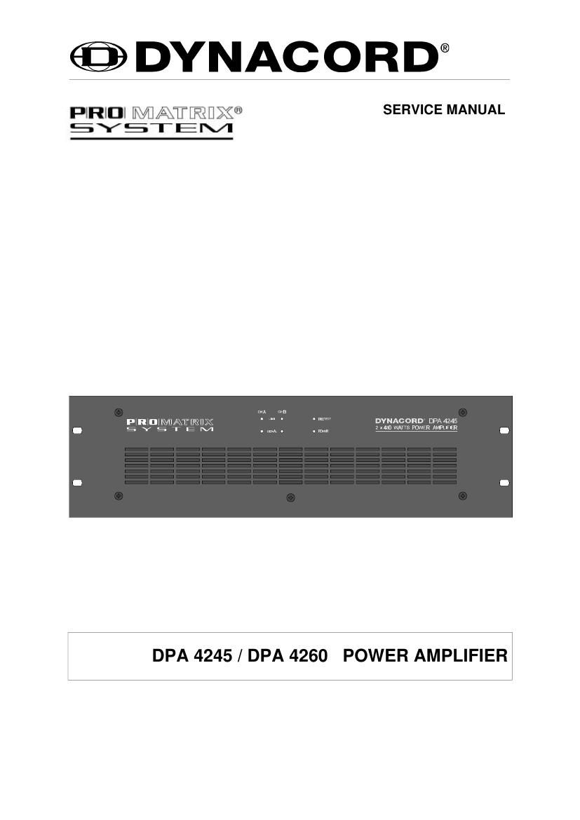 Dynacord DPA4245 4260 pwr sm