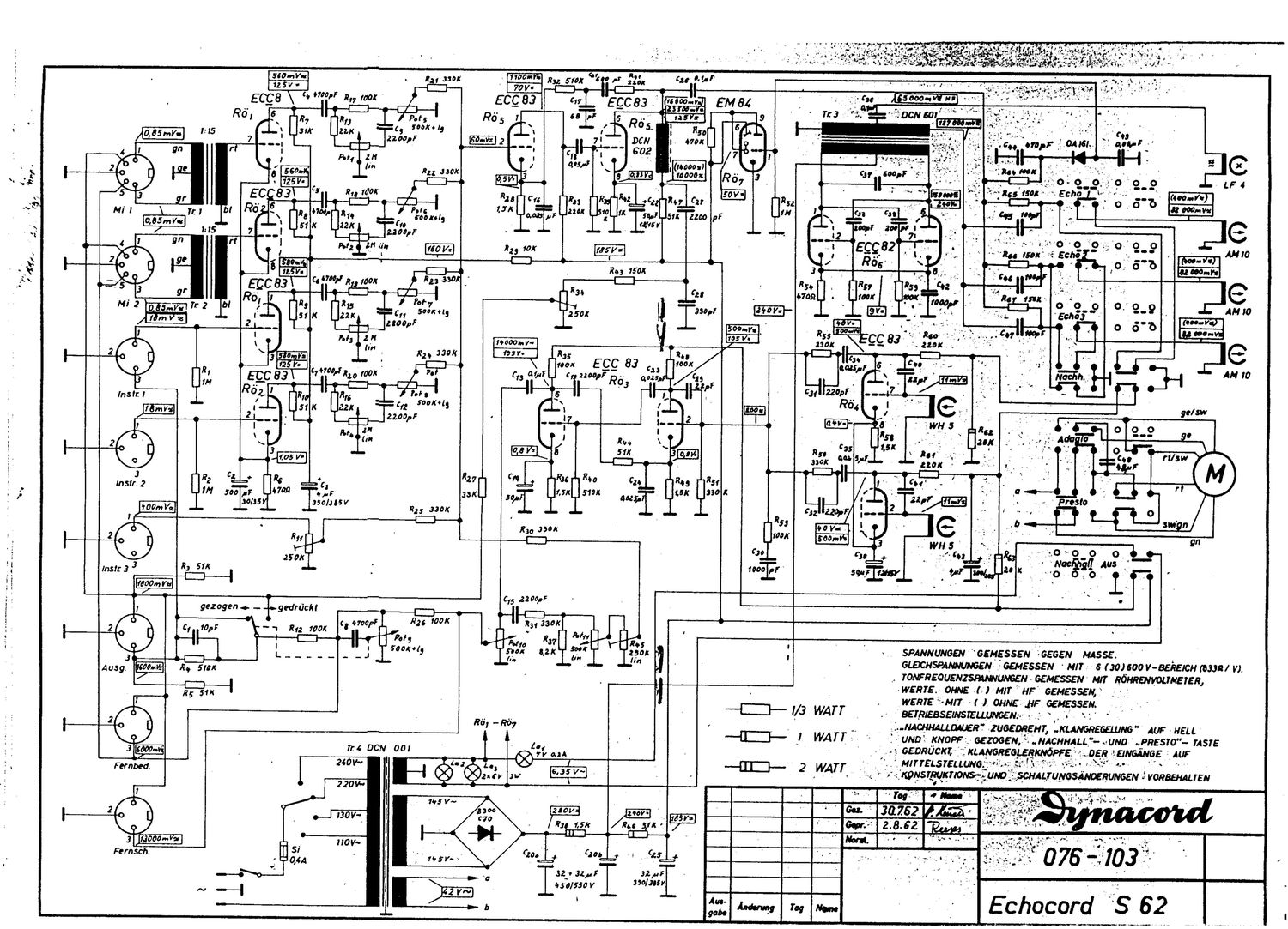 Dynacord Echocord Super62 ECS62S sch