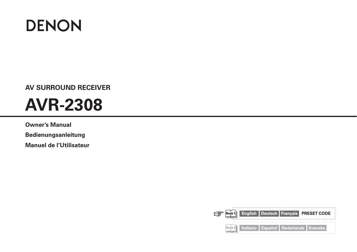 Denon AVR 2308 Owners Manual