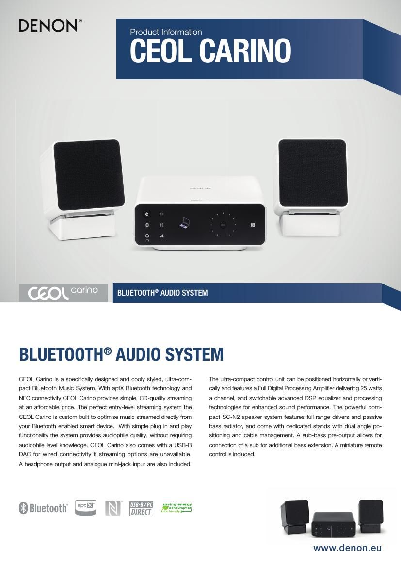 Denon CEOL Carino Brochure