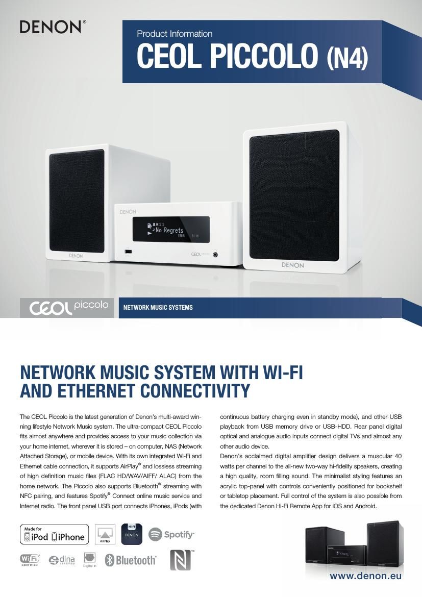 Denon CEOL Piccolo Brochure