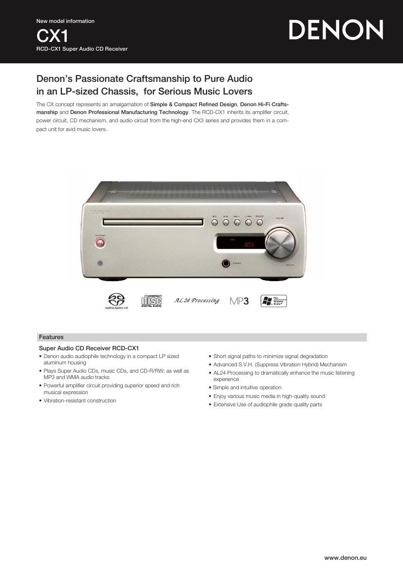 Denon CX1 Brochure