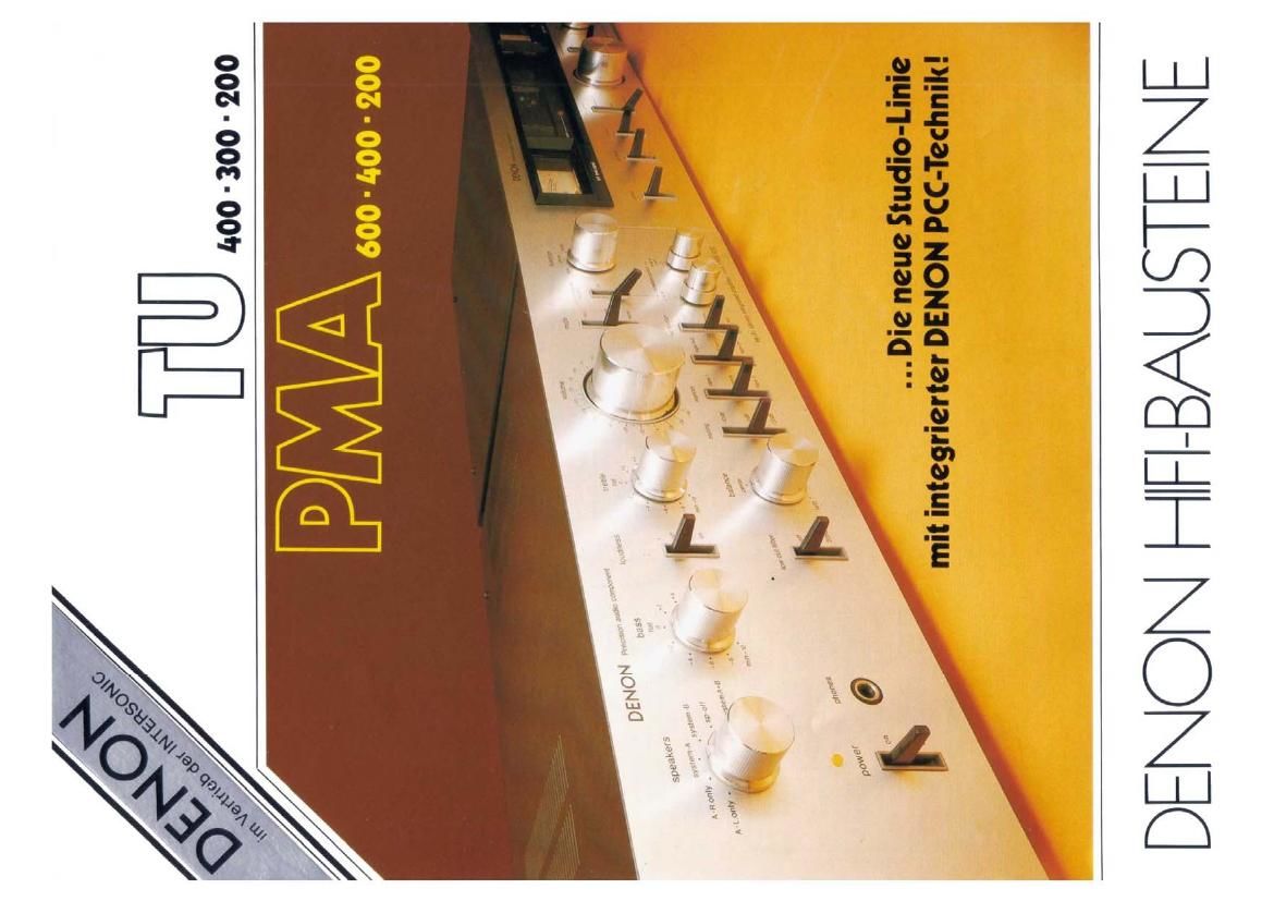Denon Amplifiers Tuners 1978 Catalog