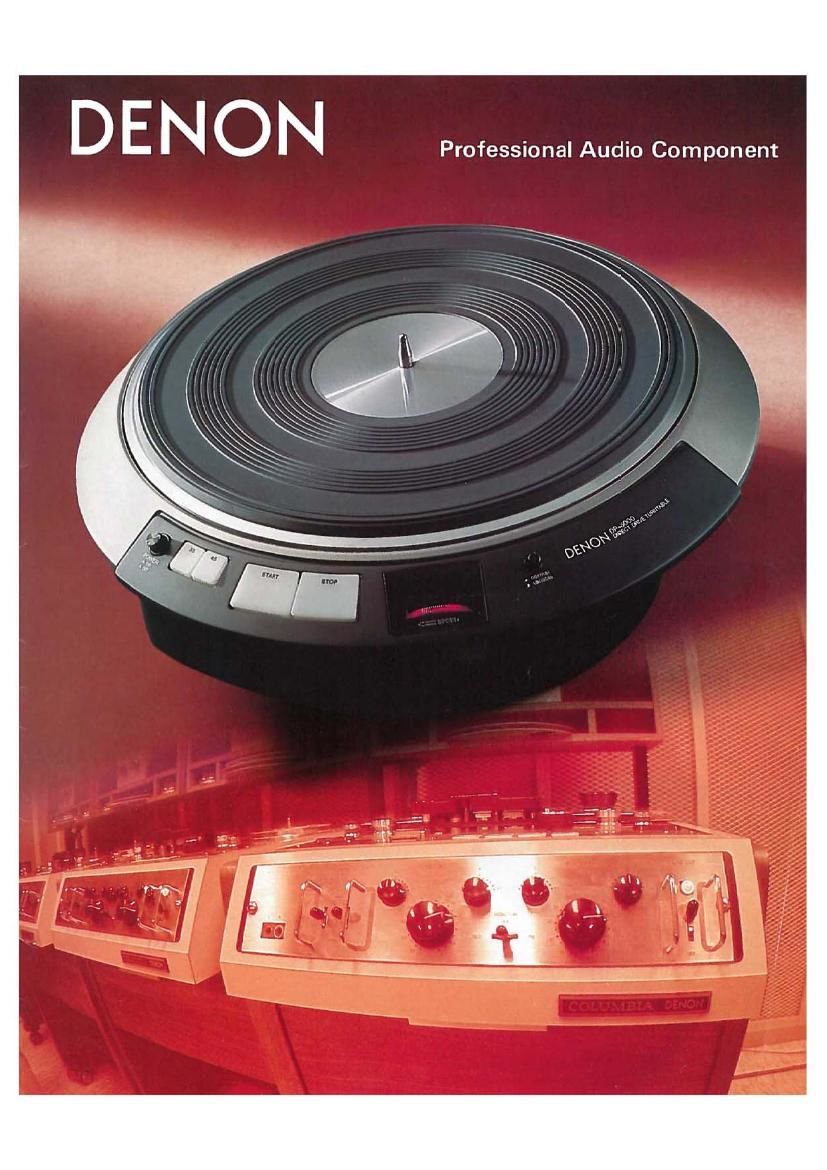 Denon Professional Audio Component 1978 Catalog
