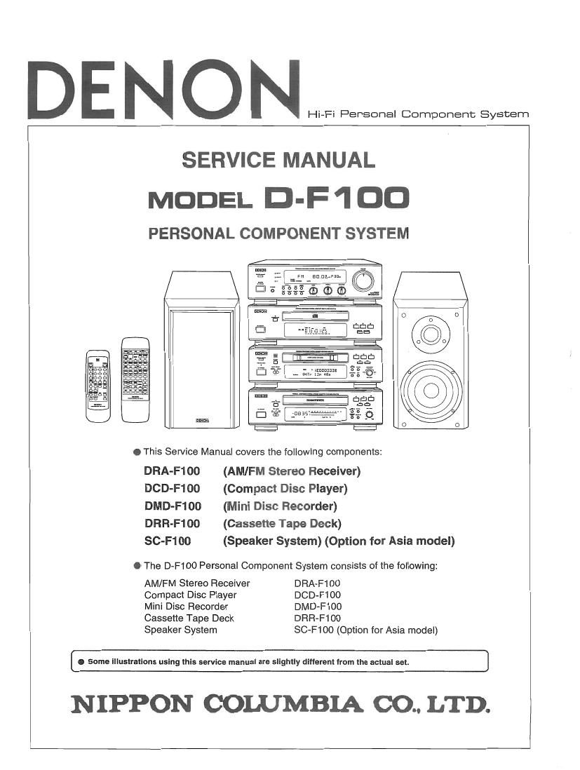Denon D F100 Service Manual