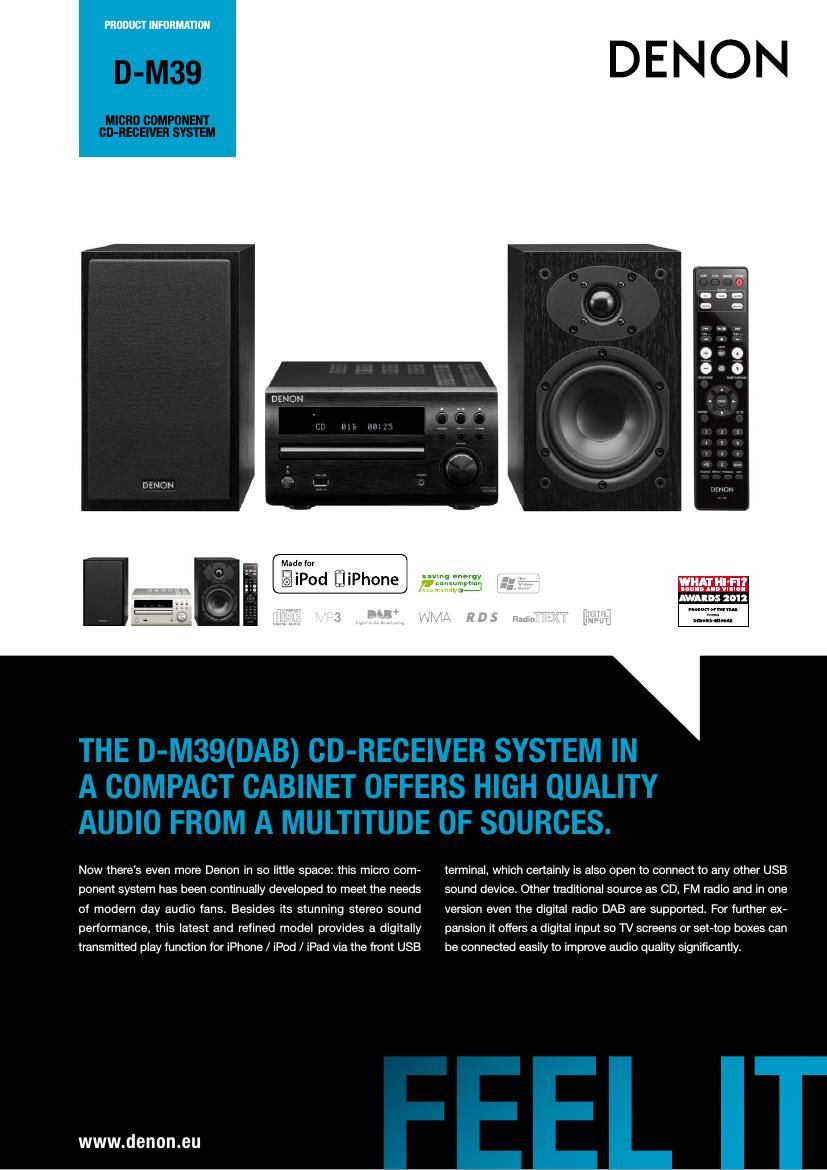 Denon D M39 Brochure