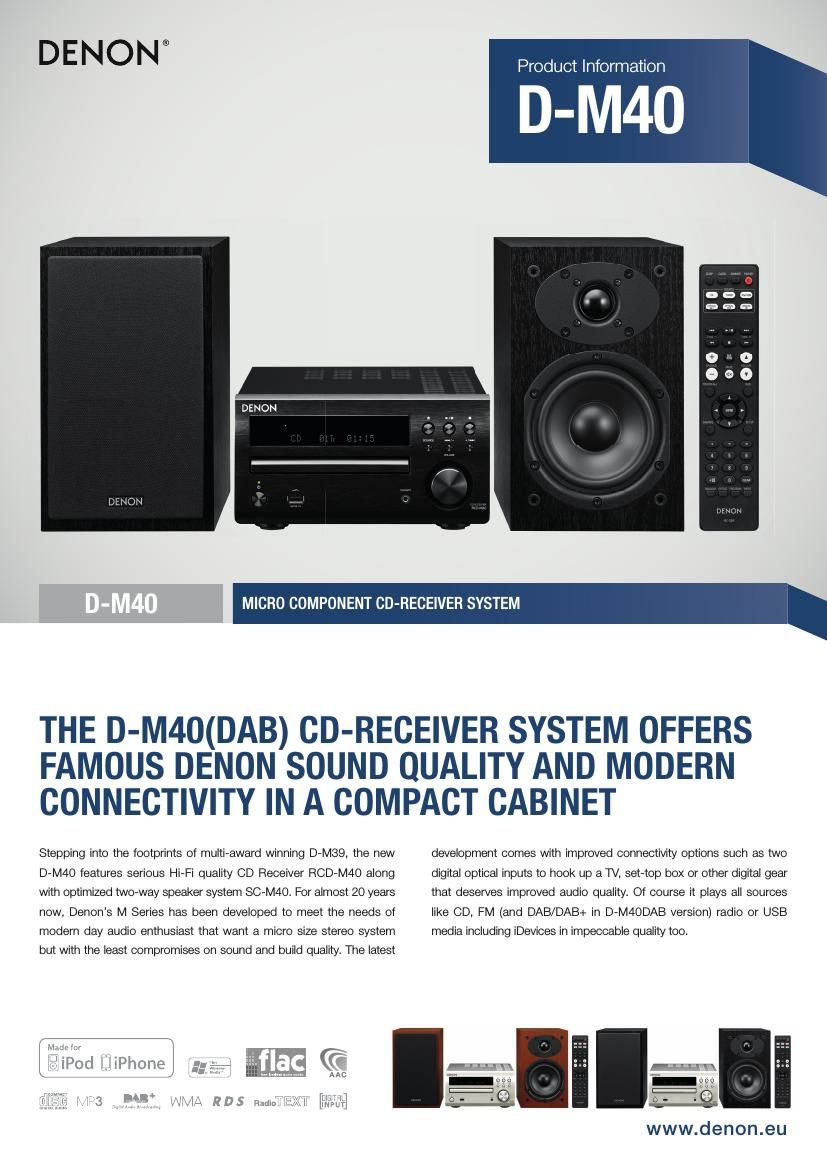 Denon D M40 Brochure