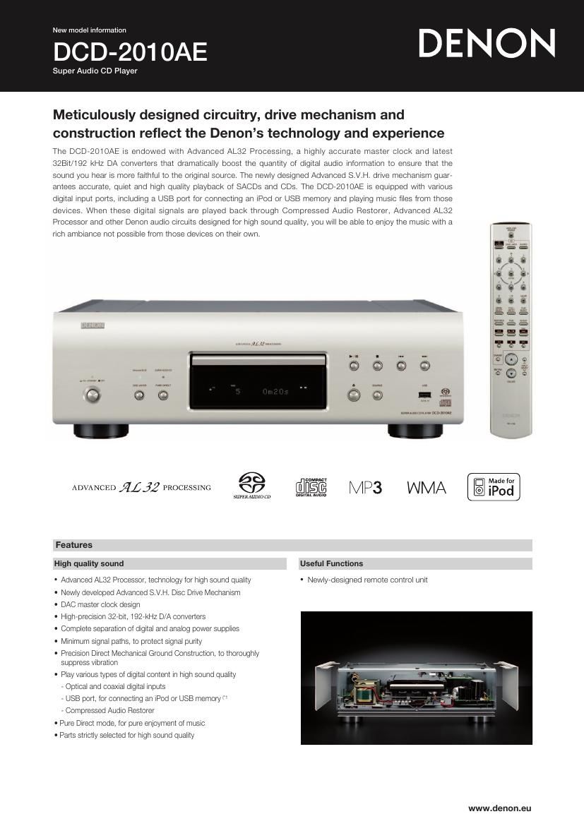 Denon DCD 2010 Brochure