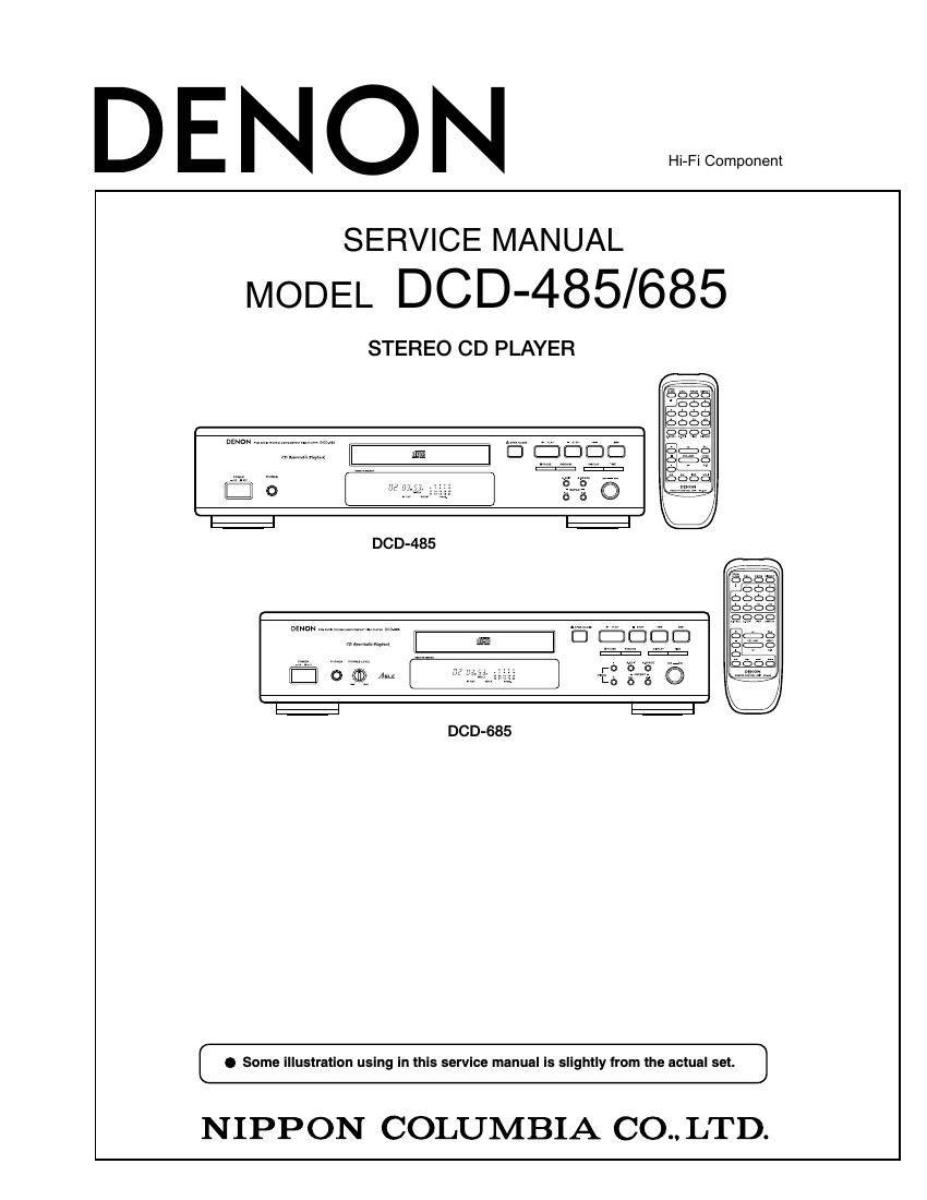 Denon DCD 485 Service Manual