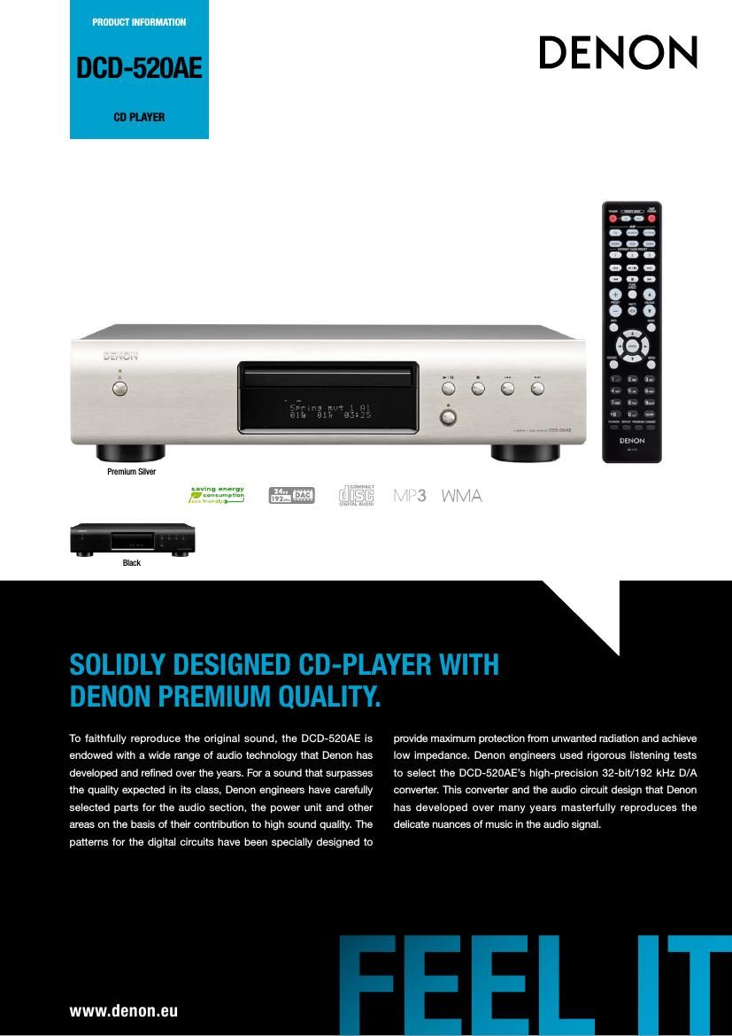 Denon DCD 520AE Brochure